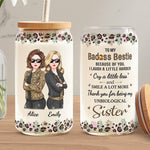 I Smile A Lot More - Bestie Personalized Custom Glass Cup, Iced Coffee Cup - Gift For Best Friends, BFF, Sisters