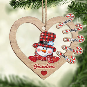 A Grandmother's Love Is Forever And Always - Family Personalized Custom Ornament - Wood Custom Shaped - Christmas Gift For Grandma