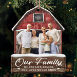 Custom Family Photo Christmas Gifts - Personalized Ornament