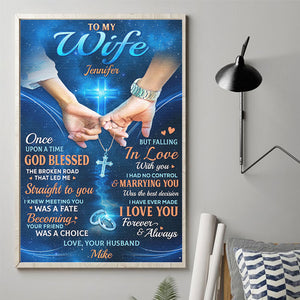 I Knew Meeting You Was A Fate - Couple Personalized Custom Vertical Poster - Gift For Husband Wife, Anniversary