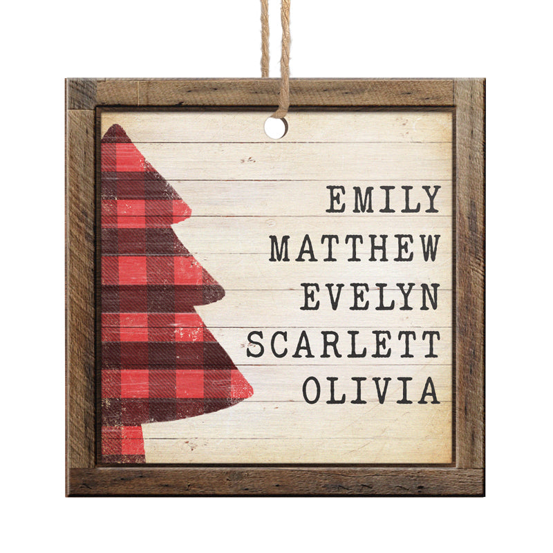 The Right Mix Of Chaos And Love - Family Personalized Custom Ornament - Wood Custom Shaped - Christmas Gift For Family Members