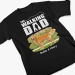 Custom Name Walking Dad Dog Gifts for Men - Personalized Apparel