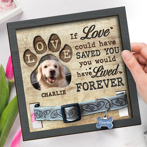 Custom Photo Losing You Is Like Losing A Family Member - Memorial Personalized Custom Pet Loss Sign, Collar Frame With Stand - Sympathy Gift, Gift For Pet Owners, Pet Lovers