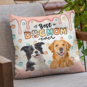 Custom Photo My Best Friend Has Four Paws- Dog & Cat Personalized Custom 3D Inflated Effect Printed Pillow - Gift For Pet Owners, Pet Lovers