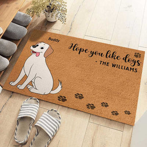 We Hope You Like Our Dogs - Dog Personalized Custom Home Decor Decorative Mat - House Warming Gift, Gift For Pet Owners, Pet Lovers