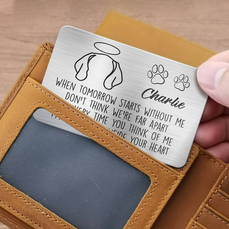 Unseen Unheard But Always Near - Memorial Personalized Custom Aluminum Wallet Card - Sympathy Gift, Gift For Pet Owners, Pet Lovers