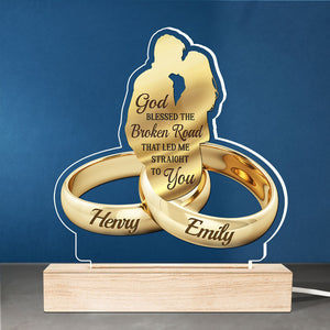 God Has Made Us For Each Other - Couple Personalized Custom Shaped 3D LED Light - Gift For Husband Wife, Anniversary