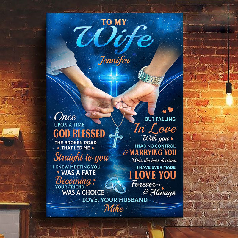 I Knew Meeting You Was A Fate - Couple Personalized Custom Vertical Canvas - Gift For Husband Wife, Anniversary