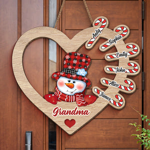 My Heart Melts For You - Family Personalized Custom Shaped Home Decor Wood Sign - House Warming Gift, Christmas Gift For Grandma, Grandpa
