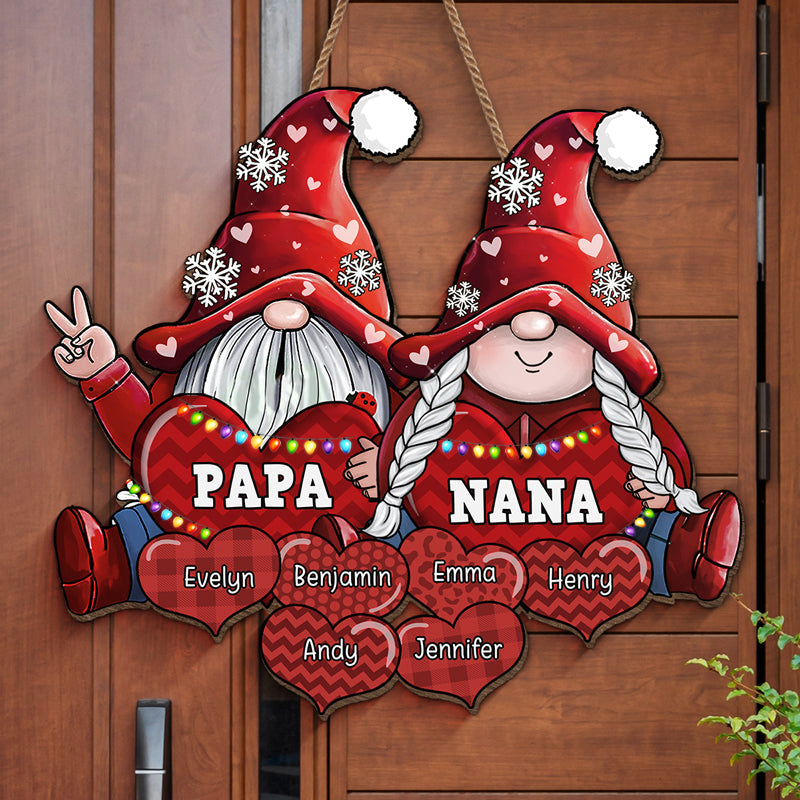Family Is What Christmas Is All About - Family Personalized Custom Shaped Home Decor Wood Sign - House Warming Gift, Christmas Gift For Grandma, Grandpa