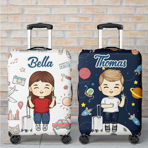 Give Your Kids Adventures Not Things - Travel Personalized Custom Luggage Cover For Kids - Holiday Vacation Gift, Gift For Adventure Travel Lovers