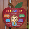 Everyone Is Welcome Here - Teacher Personalized Custom Round Shaped Home Decor Wood Sign - House Warming Gift For Teacher, Back To School