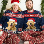 Custom Photo We Wish You A Merry Woofmas - Dog Personalized Custom Ugly Sweatshirt - Unisex Wool Jumper - Christmas Gift For Pet Owners, Pet Lovers