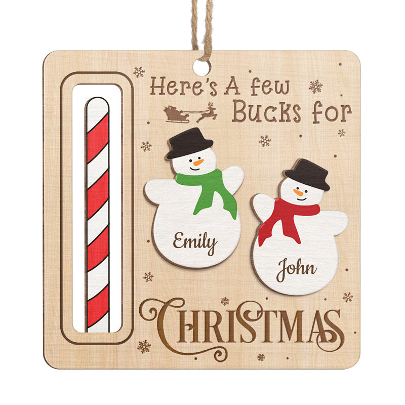 Have A Holly Jolly Christmas - Family Personalized Custom Ornament, Money Holder - Wood Custom Shaped - Christmas Gift For Family Members