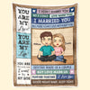 The Only One I Want By My Side - Couple Personalized Custom Blanket - Gift For Husband Wife, Anniversary