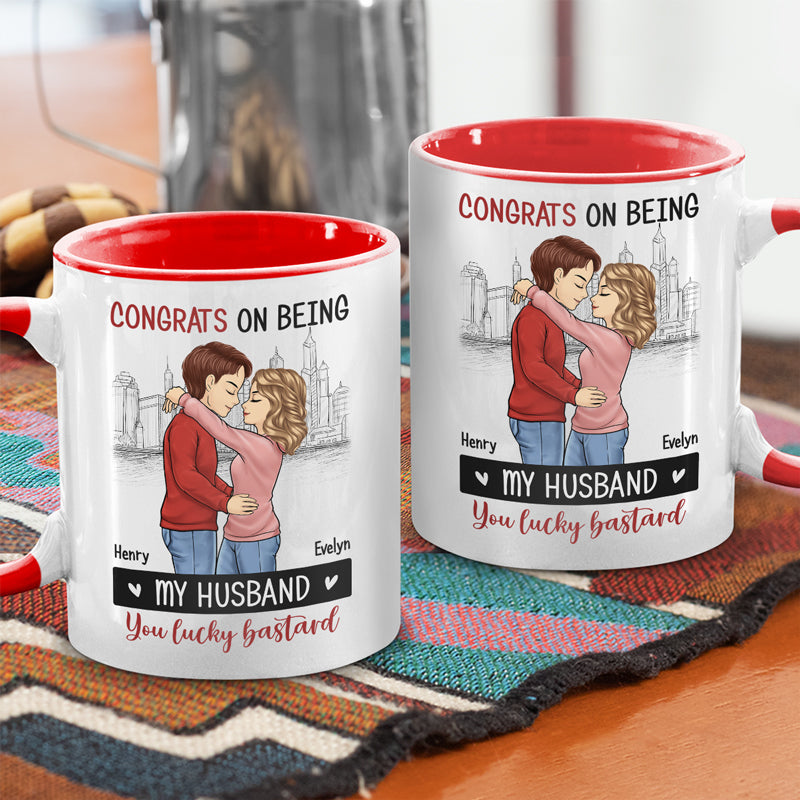 You Are The Best Husband - Couple Personalized Custom Accent Mug - Christmas Gift For Husband Wife, Anniversary