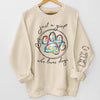 A Girl Who Loves Dogs - Dog & Cat Personalized Custom Unisex Sweatshirt With Design On Sleeve - Gift For Pet Owners, Pet Lovers
