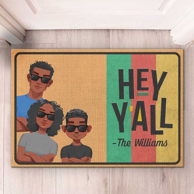 Good Vibes Only - Family Personalized Custom Home Decor Decorative Mat - House Warming Gift For Family Members