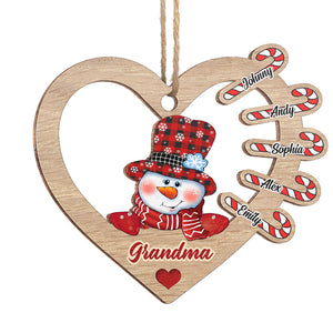 A Grandmother's Love Is Forever And Always - Family Personalized Custom Ornament - Wood Custom Shaped - Christmas Gift For Grandma