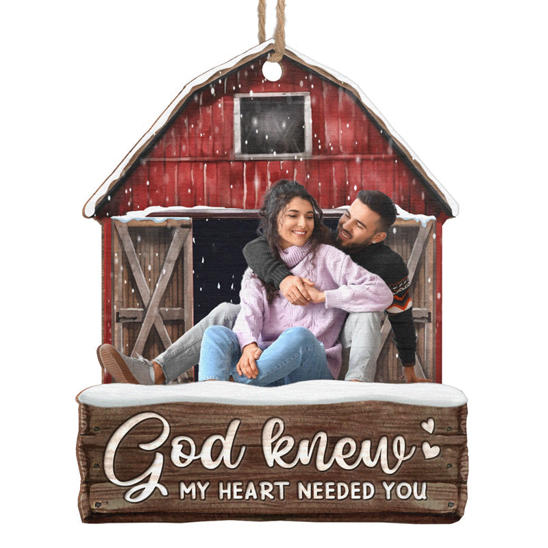 Couple Custom Photo Enjoy The Christmas Season Together - Couple Personalized Custom Ornament - Wood Custom Shaped - Christmas Gift For Husband Wife, Anniversary