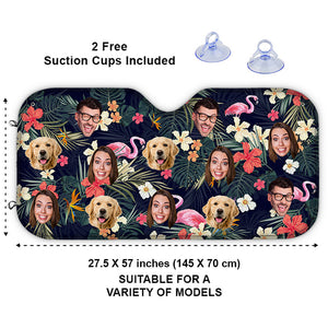 Custom Photo Dogs Are Really Cool - Dog & Cat Personalized Custom Auto Windshield Sunshade, Car Window Protector - Gift For Pet Owners, Pet Lovers