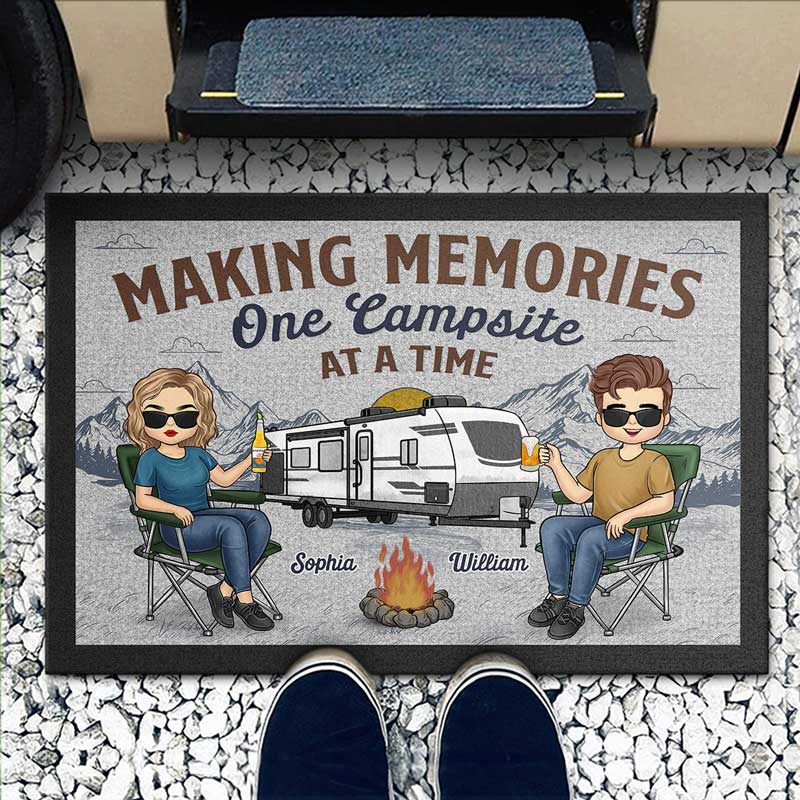 Adventure Is Worthwhile - Camping Personalized Custom Home Decor Decorative Mat - House Warming Gift For Husband Wife, Camping Lovers