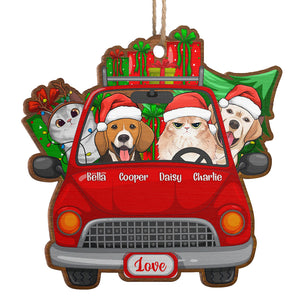 We Woof You A Merry Christmas - Dog & Cat Personalized Custom Ornament - Wood Custom Shaped - Christmas Gift For Pet Owners, Pet Lovers