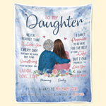My Baby Girl - Family Personalized Custom Blanket - Birthday Gift From Mom