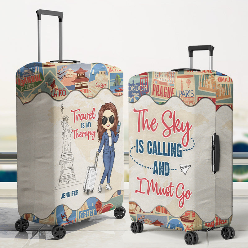 Not All Those Who Wander Are Lost - Travel Personalized Custom Luggage Cover - Holiday Vacation Gift, Gift For Adventure Travel Lovers