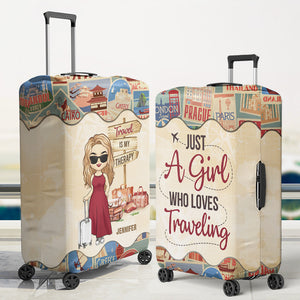 Let's Go Everywhere - Travel Personalized Custom Luggage Cover - Holiday Vacation Gift, Gift For Adventure Travel Lovers