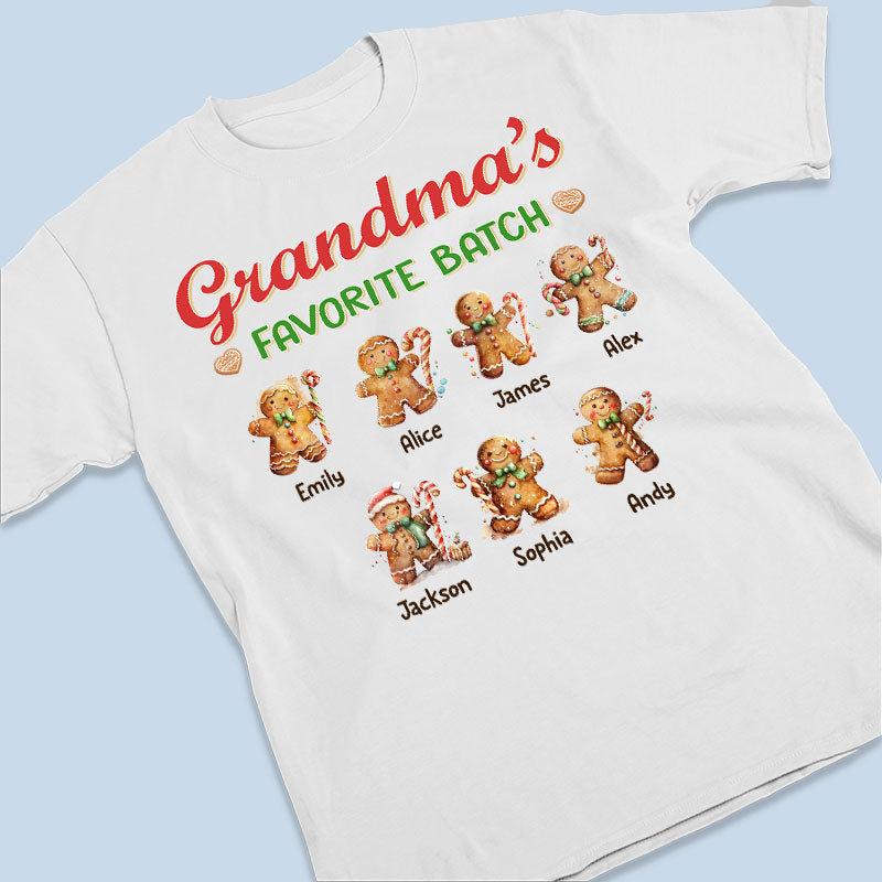 Grandma Favorite Batch - Family Personalized Custom Unisex T-shirt, Hoodie, Sweatshirt - Christmas Gift For Grandma