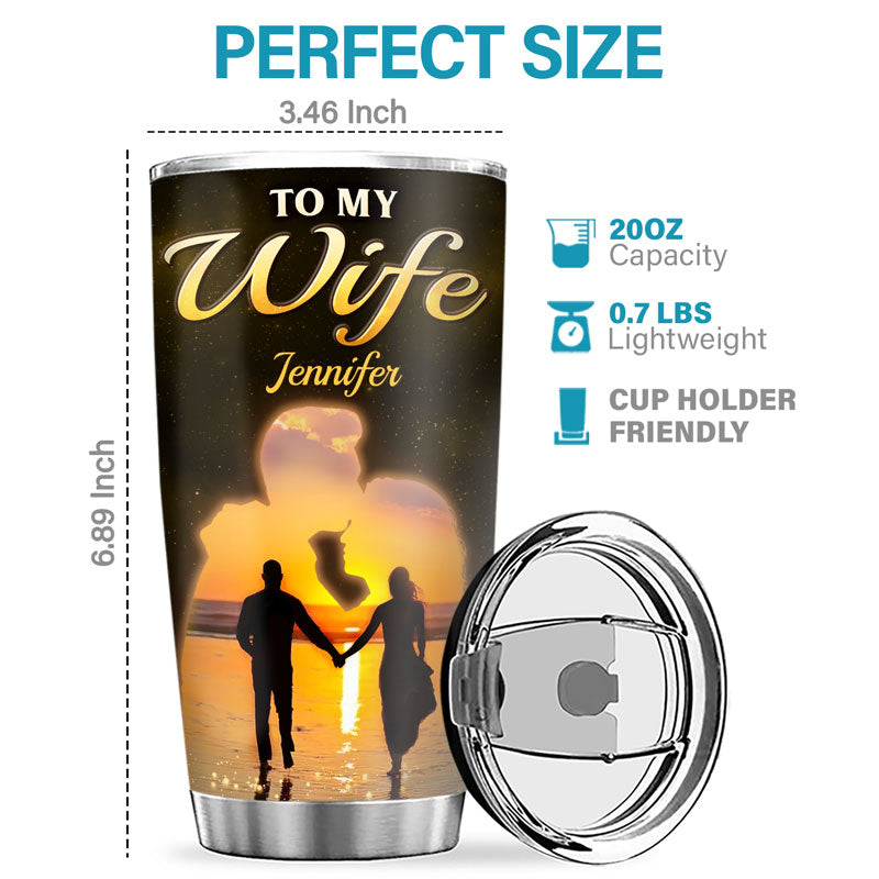 Never Forget How Special You Are To Me - Couple Personalized Custom Tumbler - Gift For Husband Wife, Anniversary