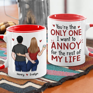 I Promise To Always Be By Your Side - Couple Personalized Custom Accent Mug - Gift For Husband Wife, Anniversary