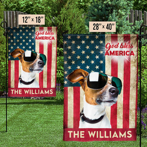 God Bless America Proud Dog - 4th Of July Decoration - Personalized Dog Flag
