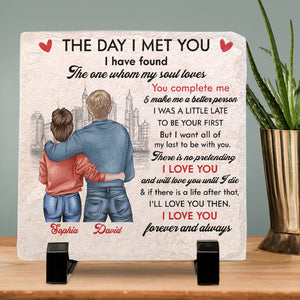 I Love You And Will Love You Until I Die - Couple Personalized Custom Square Shaped Stone With Stand - Gift For Husband Wife, Anniversary