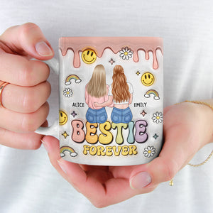 Sister Forever - Bestie Personalized Custom 3D Inflated Effect Printed Mug - Gift For Best Friends, BFF, Sisters