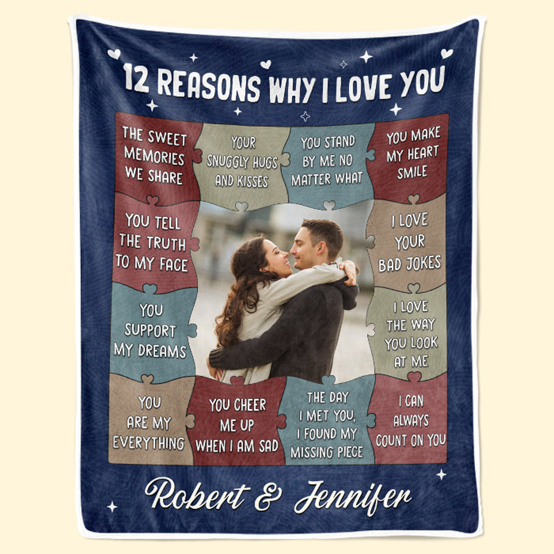 Custom Photo I Love The Way You Look At Me - Couple Personalized Custom Blanket - Gift For Husband Wife, Anniversary