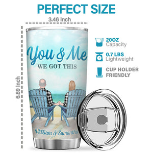 You Are My Angel - Couple Personalized Custom Tumbler - Gift For Husband Wife, Anniversary