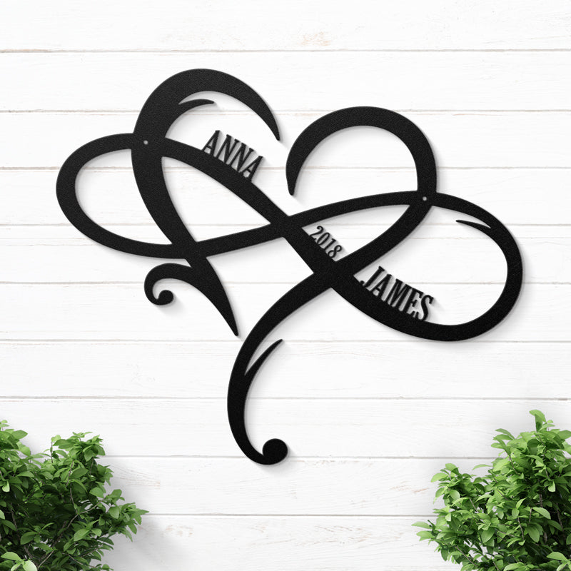 Our Love - Couple Personalized Custom Home Decor Cut Metal Sign, Metal Wall Art - Gift For Husband Wife, Anniversary