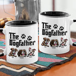Here's The Dogfather - Dog Personalized Custom Accent Mug - Gift For Pet Owners, Pet Lovers