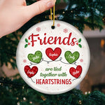 Custom Name Christmas Friends Gifts - Personalized Ceramic Ornament