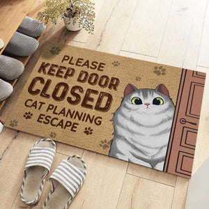 Cats Choose Us We Don't Own Them - Cat Personalized Custom Home Decor Decorative Mat - House Warming Gift For Pet Owners, Pet Lovers