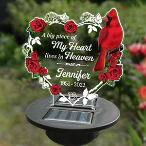 Cardinals Appear When Angels Are Near - Memorial Personalized Custom Garden Solar Light - Sympathy Gift For Family Members