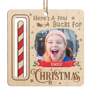 Custom Photo Get Your Holiday Bucks - Family Personalized Custom Ornament, Money Holder - Wood Custom Shaped - Christmas Gift For Baby Kids, Family Members