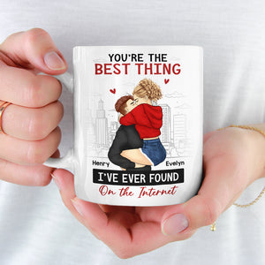 I'm So Glad I Found You - Couple Personalized Custom Mug - Gift For Husband Wife, Anniversary