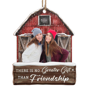 Friends Custom Photo Enjoy The Christmas Season Together - Bestie Personalized Custom Ornament - Wood Custom Shaped - Christmas Gift For Best Friends, BFF, Sisters