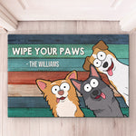 Wipe Your Paws - Dog Personalized Custom Home Decor Decorative Mat - Gift For Pet Owners, Pet Lovers