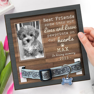 Custom Photo We Loved You Your Whole Life - Memorial Personalized Custom Pet Loss Sign, Collar Frame With Stand - Sympathy Gift For Pet Owners, Pet Lovers