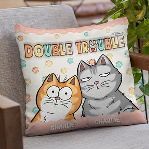 Trouble Makers - Cat Personalized Custom 3D Inflated Effect Printed Pillow - Gift For Pet Owners, Pet Lovers