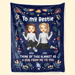 A Friend Is One Soul Abiding In Two Bodies - Bestie Personalized Custom Blanket - Christmas Gift For Best Friends, BFF, Sisters